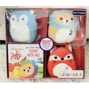 Squishmallows Blue and Cream Plush Stuffed Animals